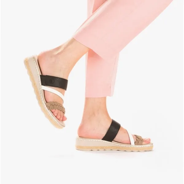 Rieker 61758-90 Womens Mules Beige Multi sold by Shuperb product image thumbnail 2