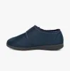 Sleepers JOHNNY Navy Microfibre Adult Touch Fastening Slipper sold by Shuperb