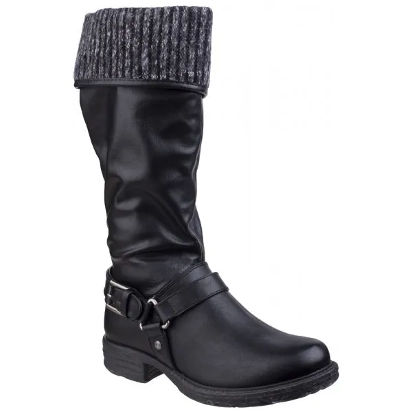 MONROE Ladies Tall Boots Black sold by Shuperb