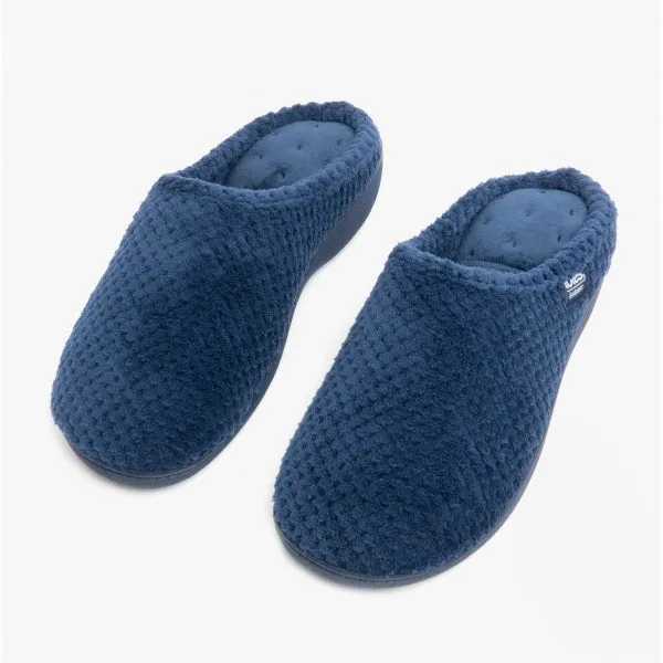 Totes Isotoner POPCORN TERRY Womens Mule Slippers Navy sold by Shuperb product image thumbnail 3