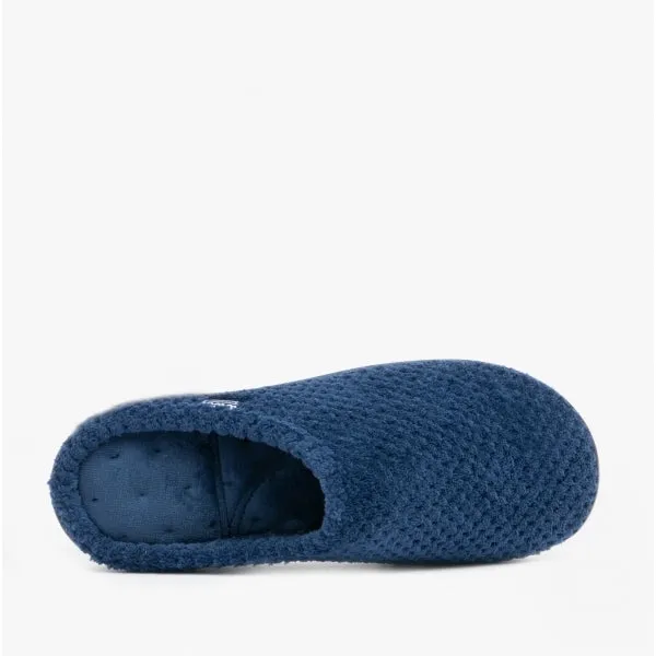 Totes Isotoner POPCORN TERRY Womens Mule Slippers Navy sold by Shuperb product image thumbnail 5
