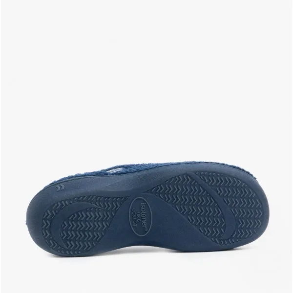 Totes Isotoner POPCORN TERRY Womens Mule Slippers Navy sold by Shuperb product image thumbnail 4