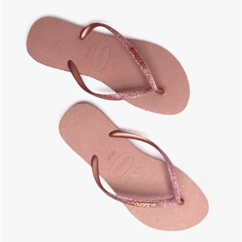 HAV SLIM SPARKLE II Ladies Flip-Flops Crocus Rose/Golden Blush sold by Shuperb