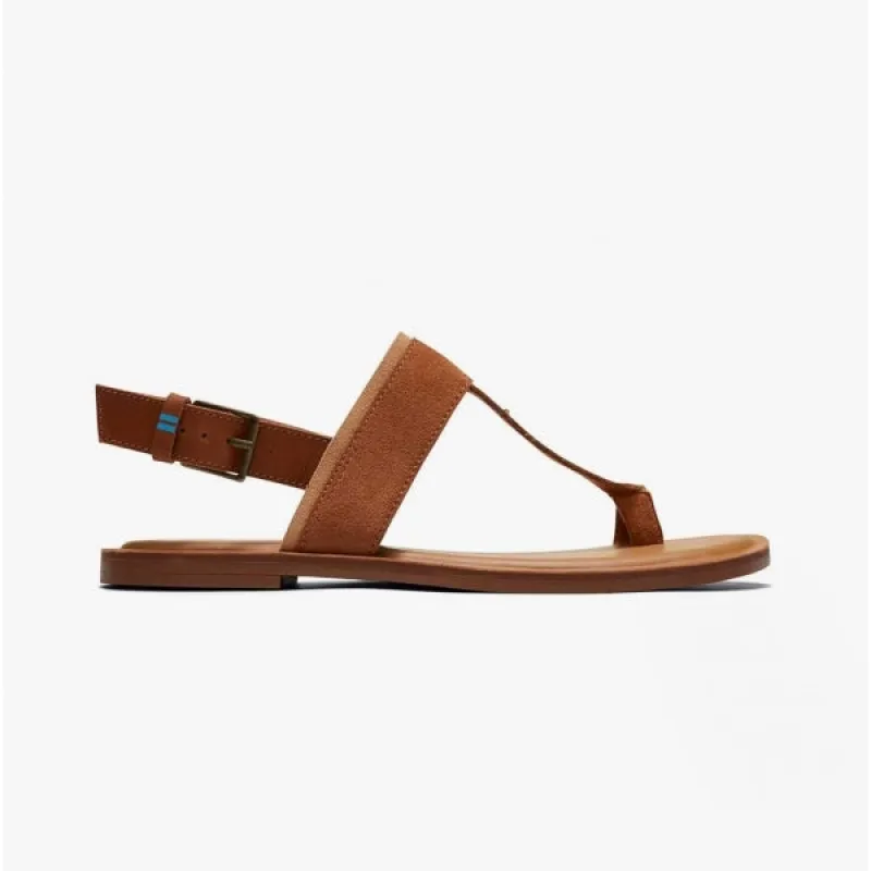 BREE Ladies Leather T-Bar Sandals Tan sold by Shuperb