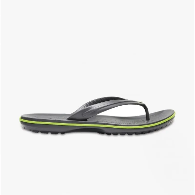 Crocs 11033-0A1 CROCBAND FLIP Unisex Flip-Flops Graphite/Volt Green sold by Shuperb