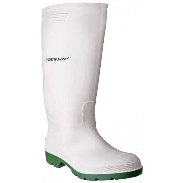 Dunlop PRICEMASTOR Womens Wellington Boots White/Green sold by Shuperb