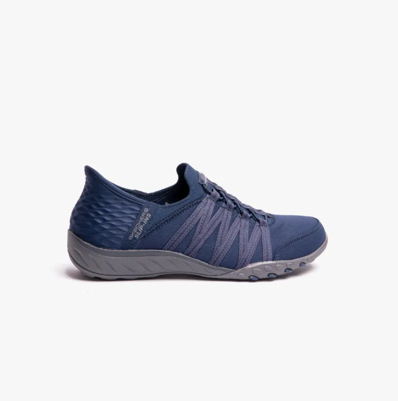 Skechers 100593/NVY BREATHE-EASY - ROLL-WITH-ME Womens Casual Shoes Navy sold by Shuperb