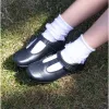 ELIZA Girls Leather School Shoes Black sold by Shuperb