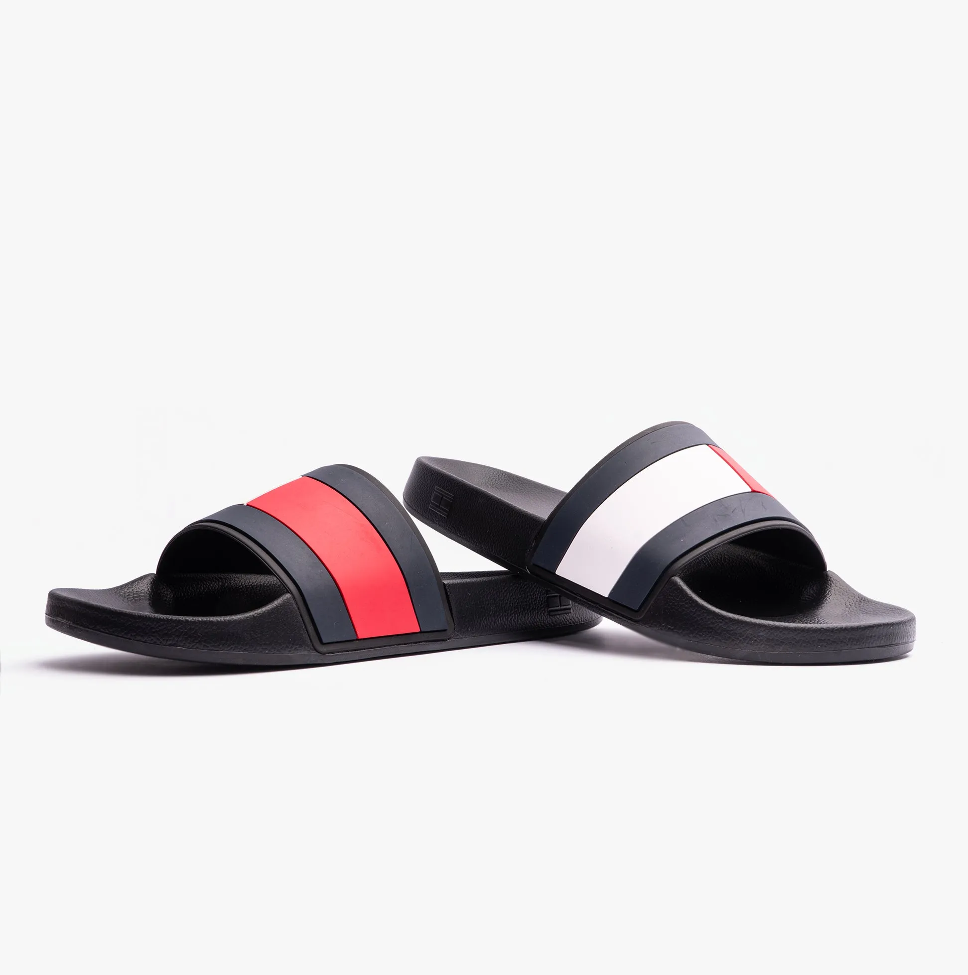 Tommy Hilfiger FLAG Mens Poolside Logo Sliders Desert Black sold by Shuperb product image thumbnail 3