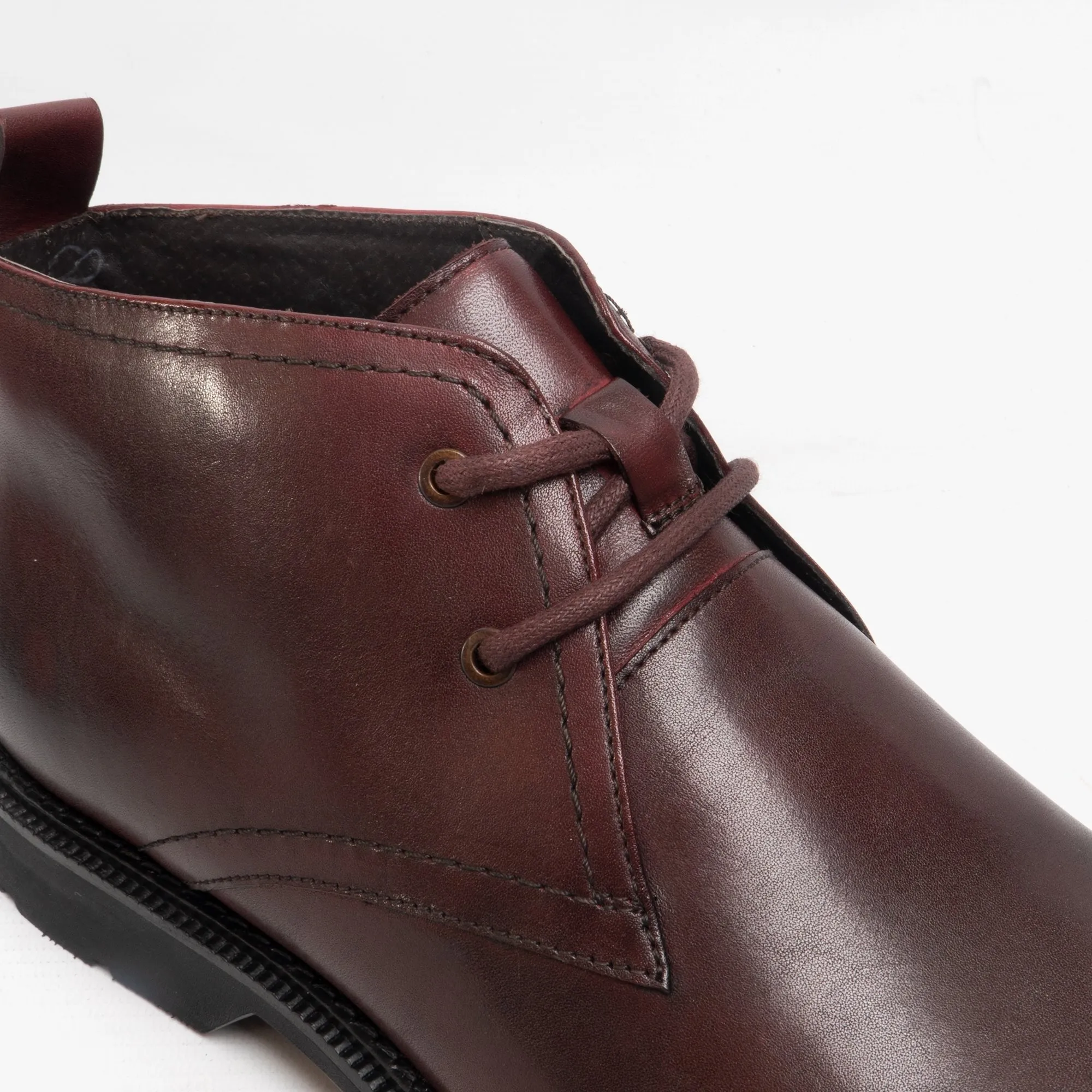 STEFAN Mens Leather Lace Up Chukka Boots Oxblood sold by Shuperb product image thumbnail 3