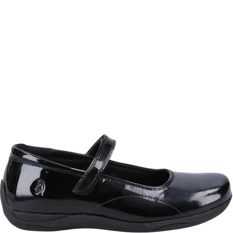 Hush Puppies ARIA Girls School Shoes Black Patent sold by Shuperb