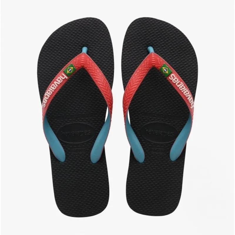 HAV BRASIL MIX Mens Flip Flops Black/Red Ruby sold by Shuperb