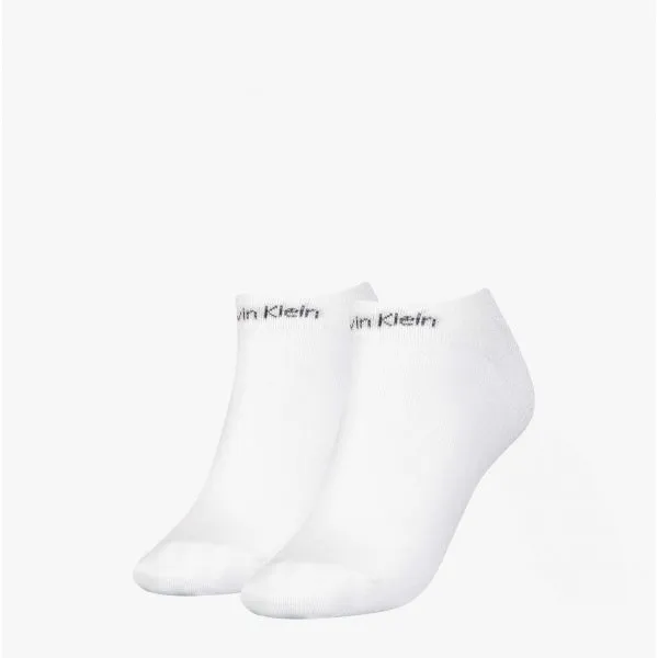 Calvin Klein 2 Pack Womens Ankle Trainer Socks White sold by Shuperb