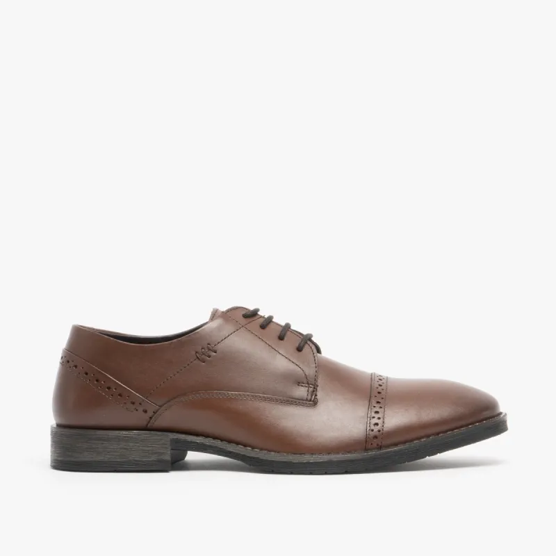 Hush Puppies CRAIG LUGANDA Mens Leather Derby Shoes Brown sold by Shuperb