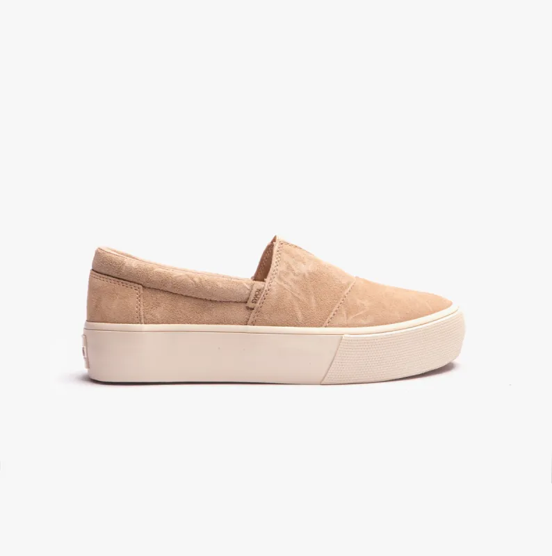 TOMS ALP FENIX PLATFORM SLIP ON Womens Sneakers Oatmeal sold by Shuperb