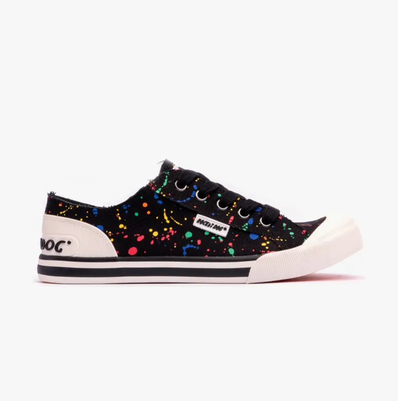 Rocket Dog JAZZIN SPLASH Womens Trainers Black Multi sold by Shuperb