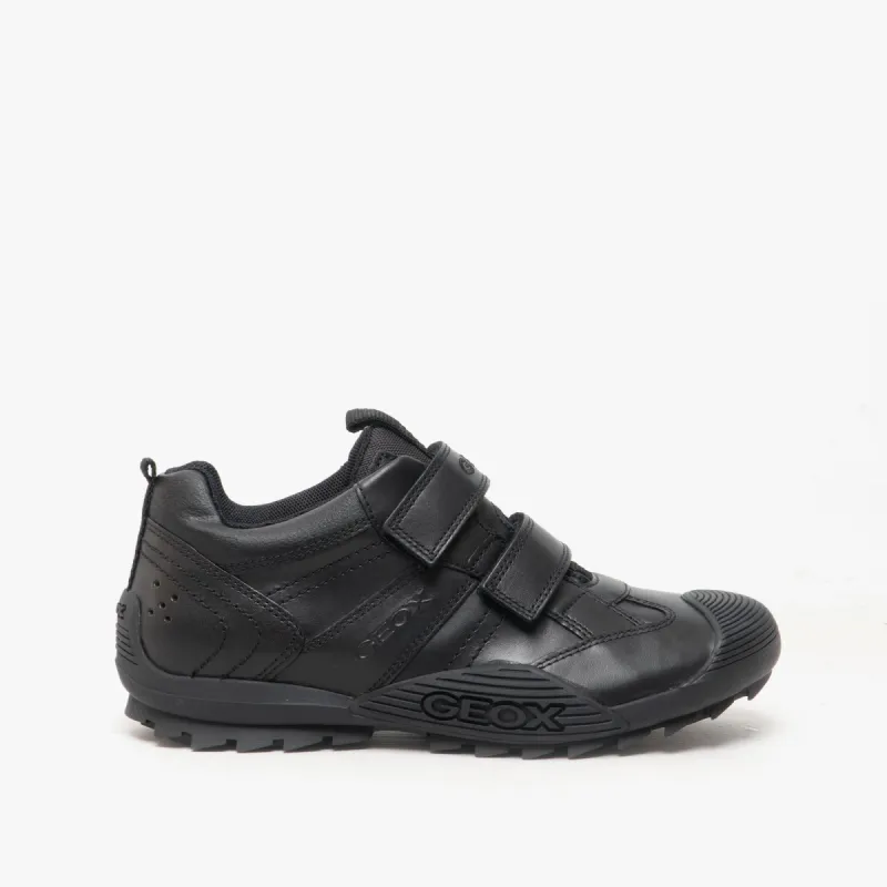GEOX SAVAGE A Boys Leather School Shoes Black sold by Shuperb