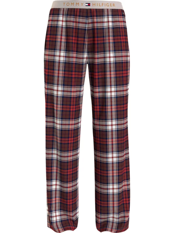 Tommy Hilfiger FLANNEL PANT Womens Pants Women Apparel Plaid Red sold by Shuperb