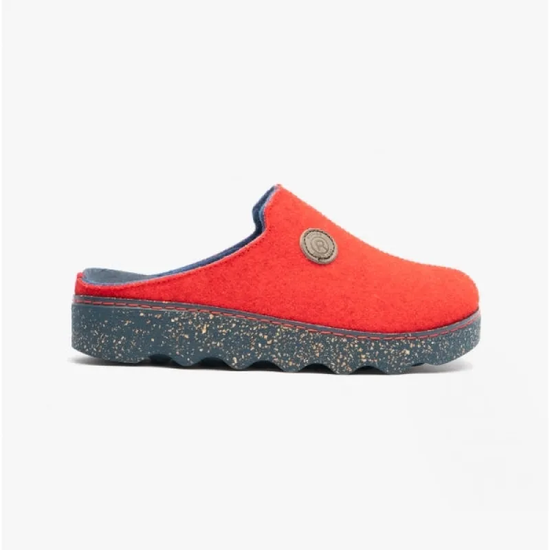 Rohde 6120-43 Womens Mule Slippers Cerise sold by Shuperb