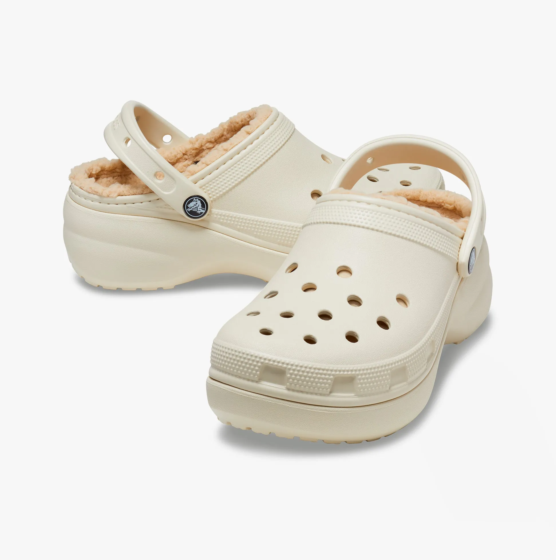 Crocs 207938-2Y2 CLASSIC PLATFORM LINED Womens Clogs Bone sold by Shuperb product image thumbnail 2