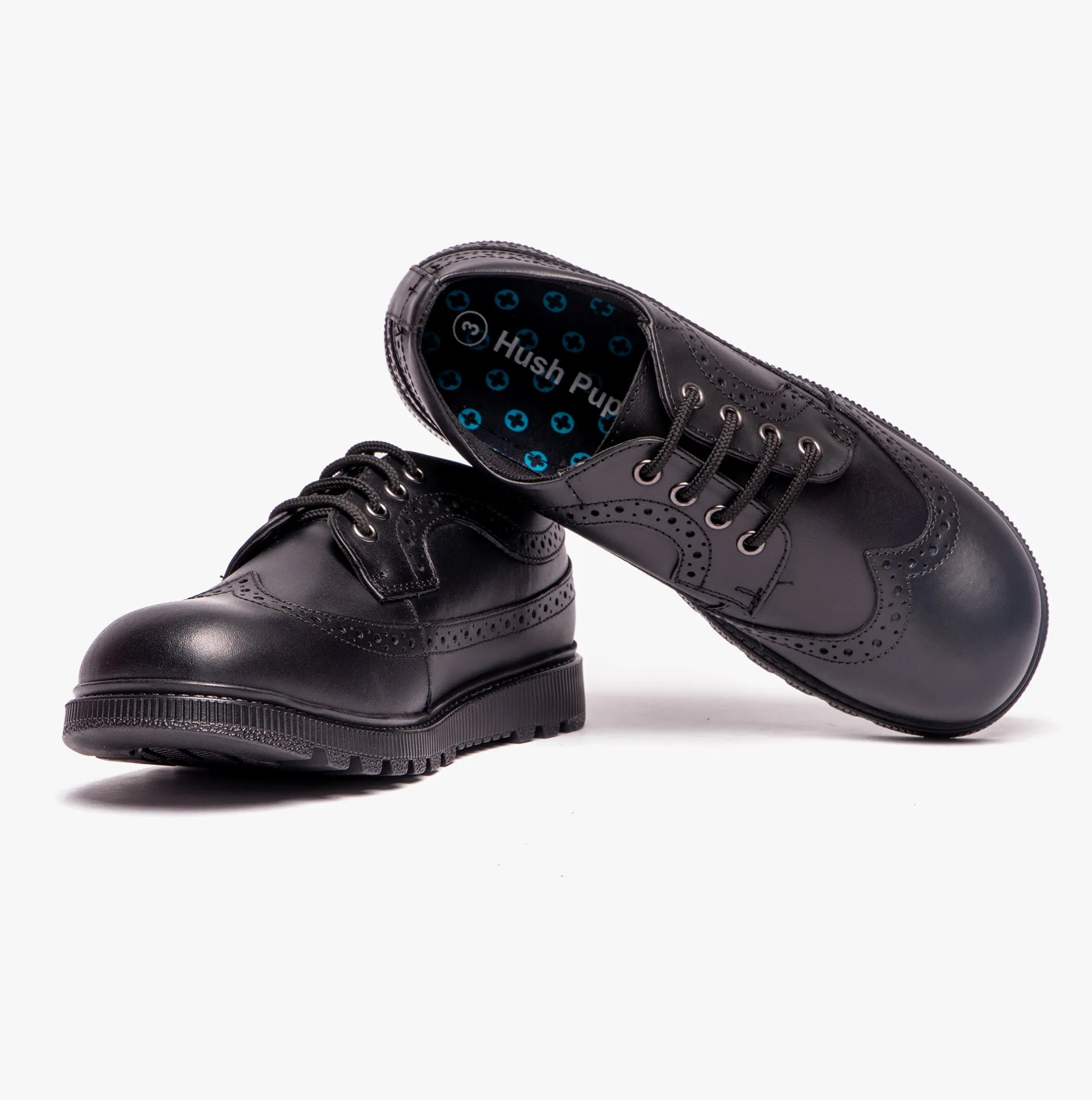 FELICITY SENIOR Girls Leather Oxford Shoes Black sold by Shuperb product image thumbnail 5