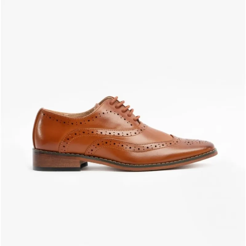 Goor TOMMY JNR Boys Oxford Brogues Tan sold by Shuperb