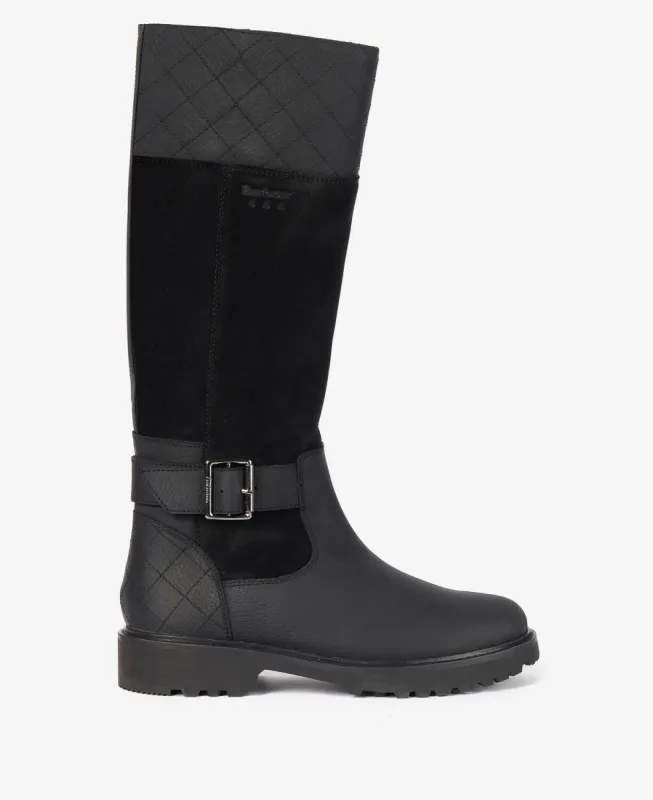 Barbour FAREHAM Womens Tall Boots Black made by Barbour