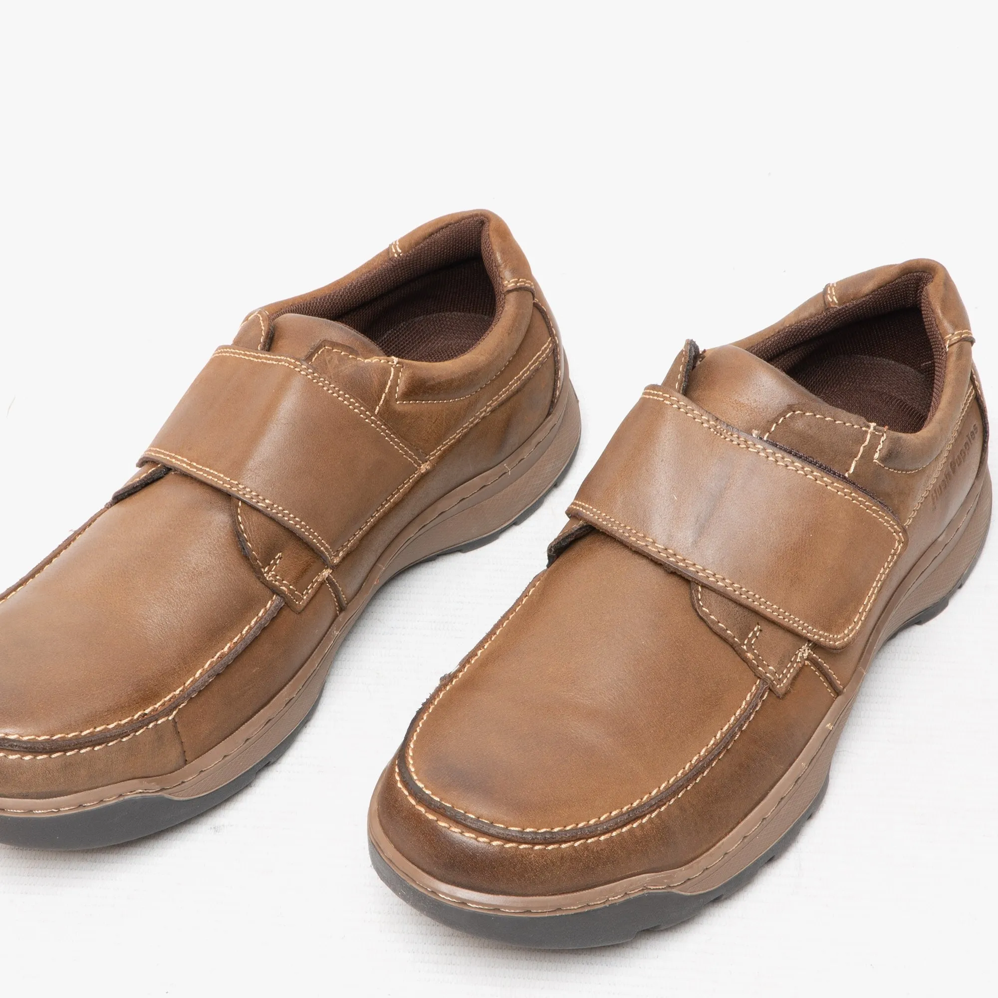 Hush Puppies CASPER Mens Leather Touch Fasten Shoes Brown sold by Shuperb product image thumbnail 3