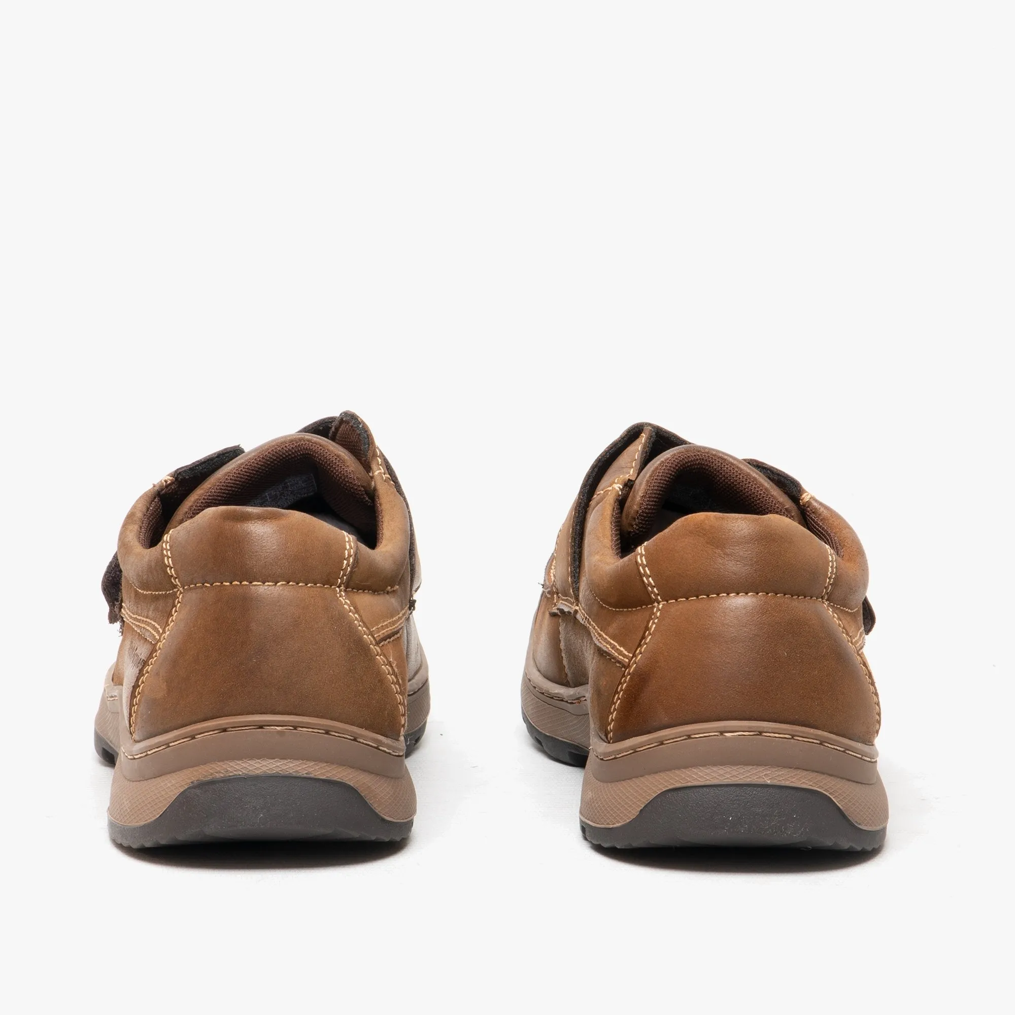 Hush Puppies CASPER Mens Leather Touch Fasten Shoes Brown sold by Shuperb product image thumbnail 2