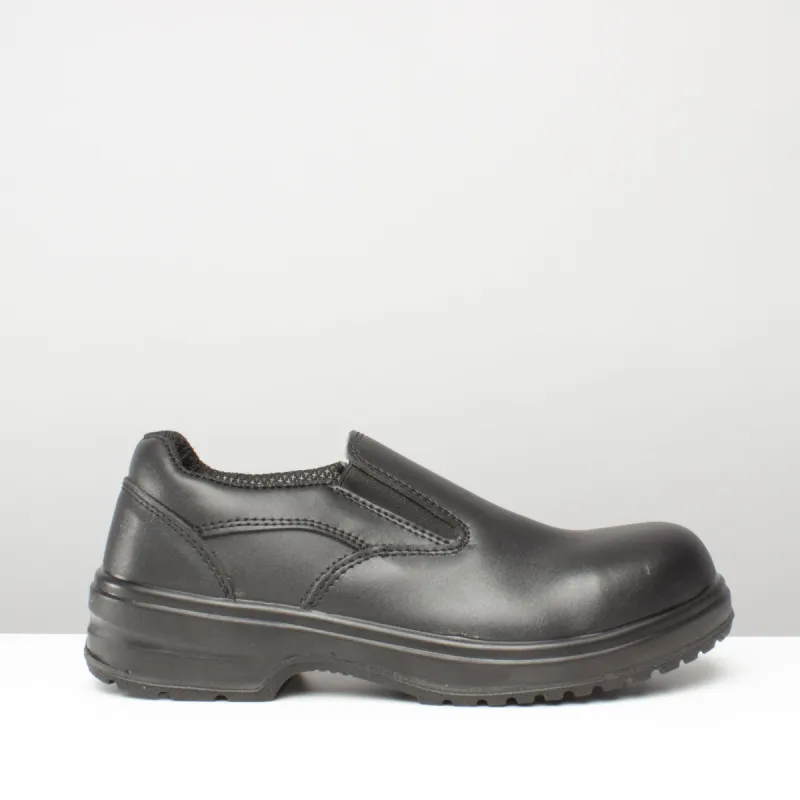FS94C Ladies Leather Safety Shoes Black sold by Shuperb