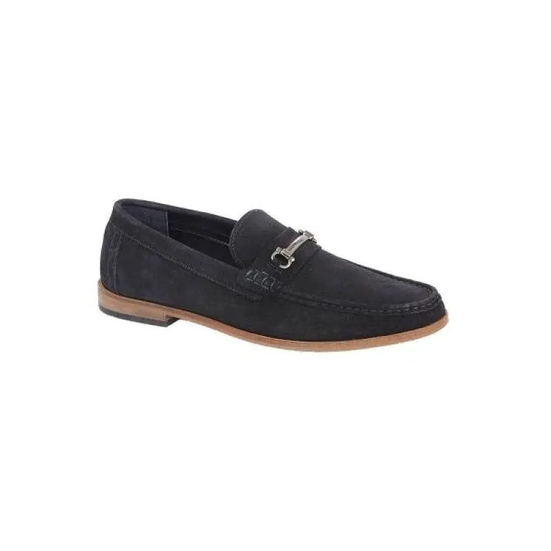 Roamers DOMINIC Mens Suede Slip On Moccasin Loafers Navy made by Shuperb