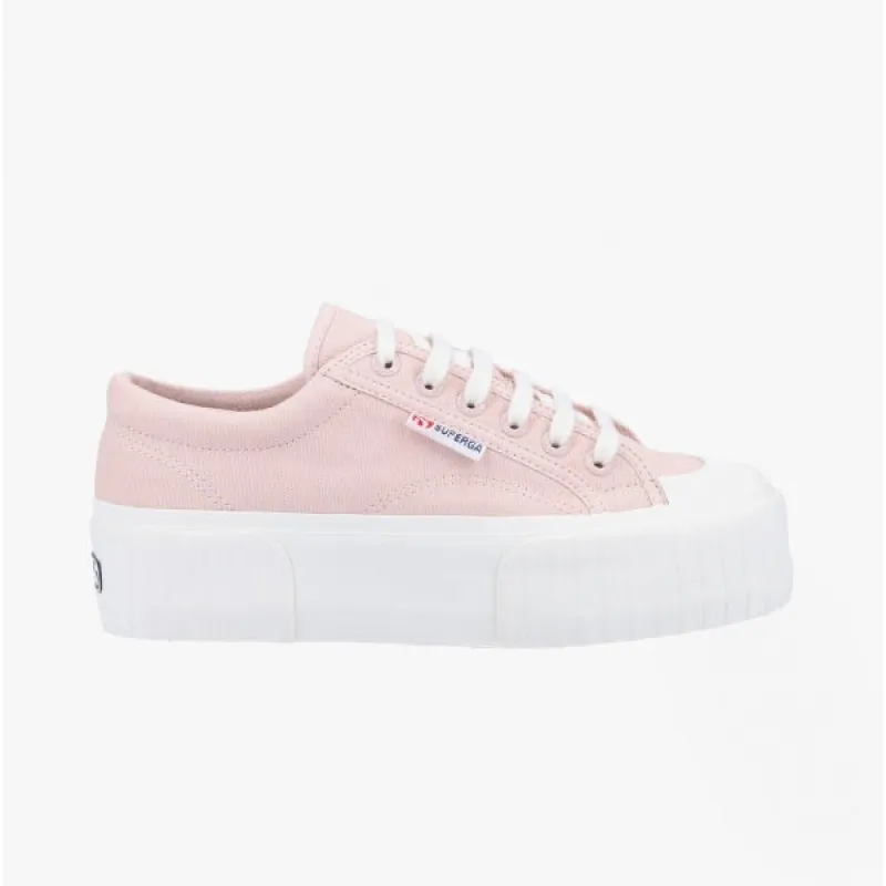 2631 STRIPE PLATFORM Ladies Trainers Pink sold by Shuperb