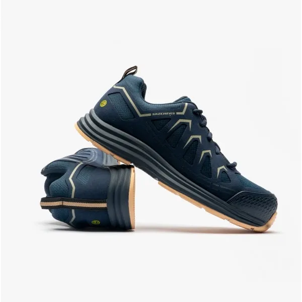 Skechers Work 200127EC MALAD II Mens Safety Trainers Navy/Tan sold by Shuperb product image thumbnail 5
