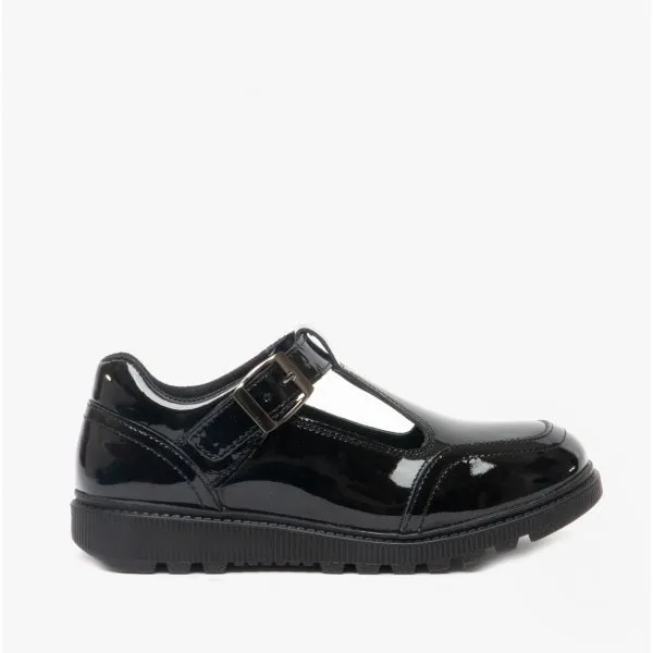 KERRY SNR Girls Leather Buckle Shoes Patent Black sold by Shuperb