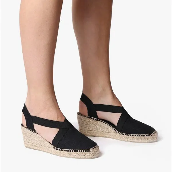 Toni Pons TER Womens Vegan Wedge Espadrilles Black sold by Shuperb product image thumbnail 2