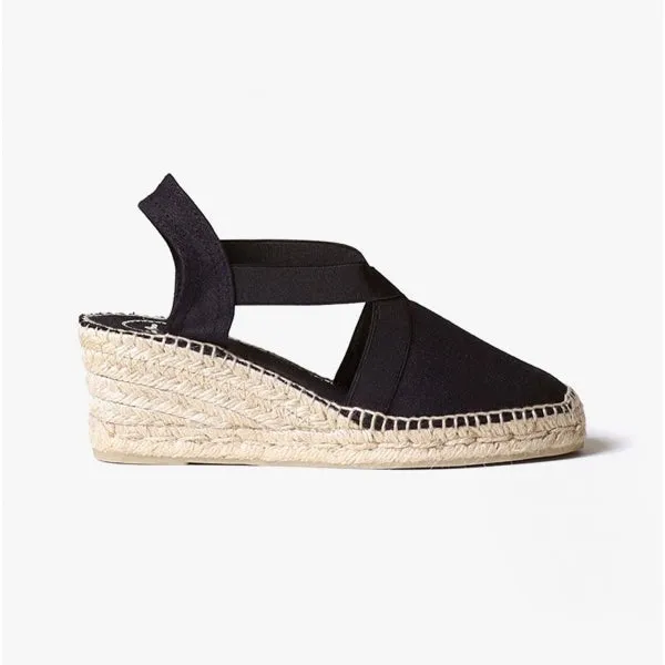 Toni Pons TER Womens Vegan Wedge Espadrilles Black sold by Shuperb
