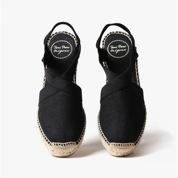 Toni Pons TER Womens Vegan Wedge Espadrilles Black sold by Shuperb product image thumbnail 3