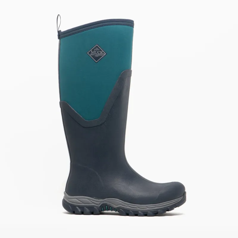 Muck Boots ARCTIC SPORT II TALL Womens Rubber Wellington Boots Navy/Spruce sold by Shuperb