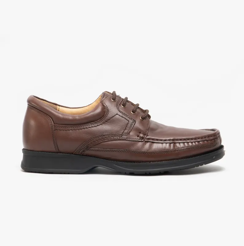 Roamers DYLAN Mens Leather Lace Up Apron Shoes Brown sold by Shuperb