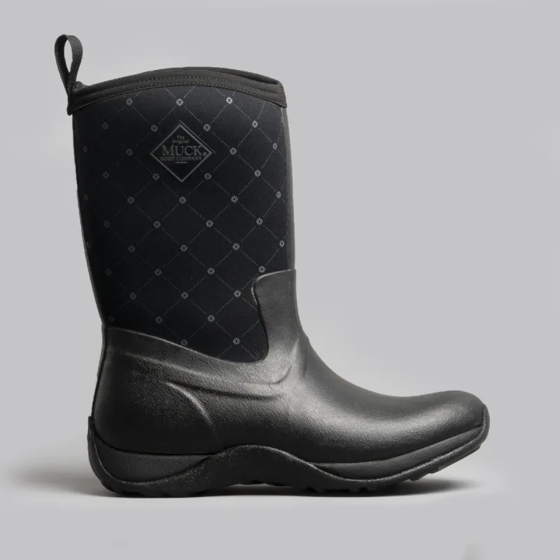 ARCTIC WEEKEND PRINT Ladies Wellington Boots Black sold by Shuperb