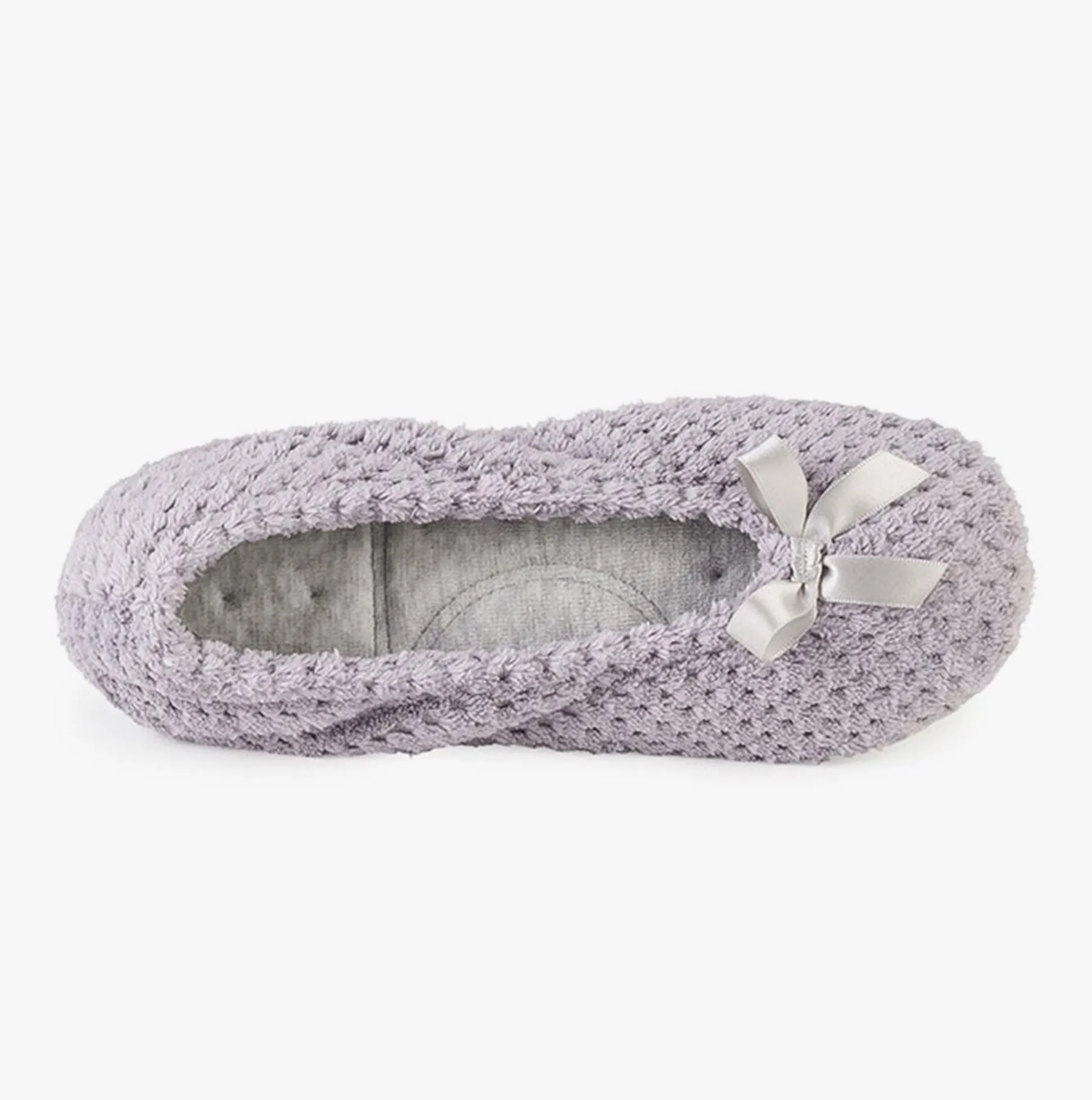 Totes Isotoner POPCORN BALLET Womens Ballerina Slippers Pale Grey sold by Shuperb product image thumbnail 2