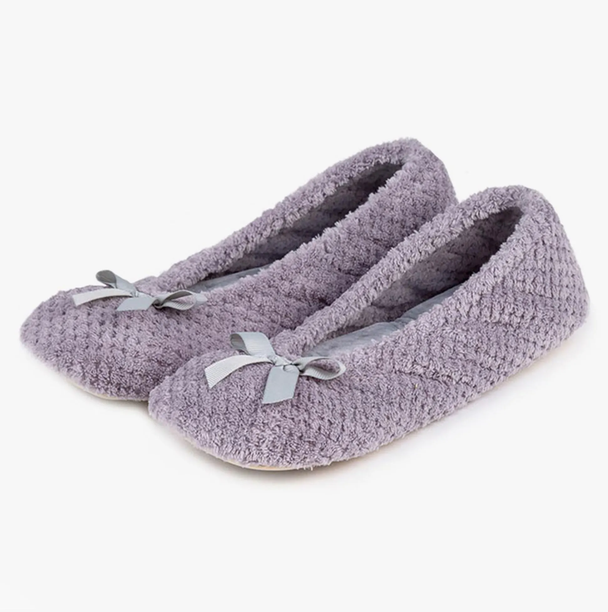 Totes Isotoner POPCORN BALLET Womens Ballerina Slippers Pale Grey sold by Shuperb product image thumbnail 3