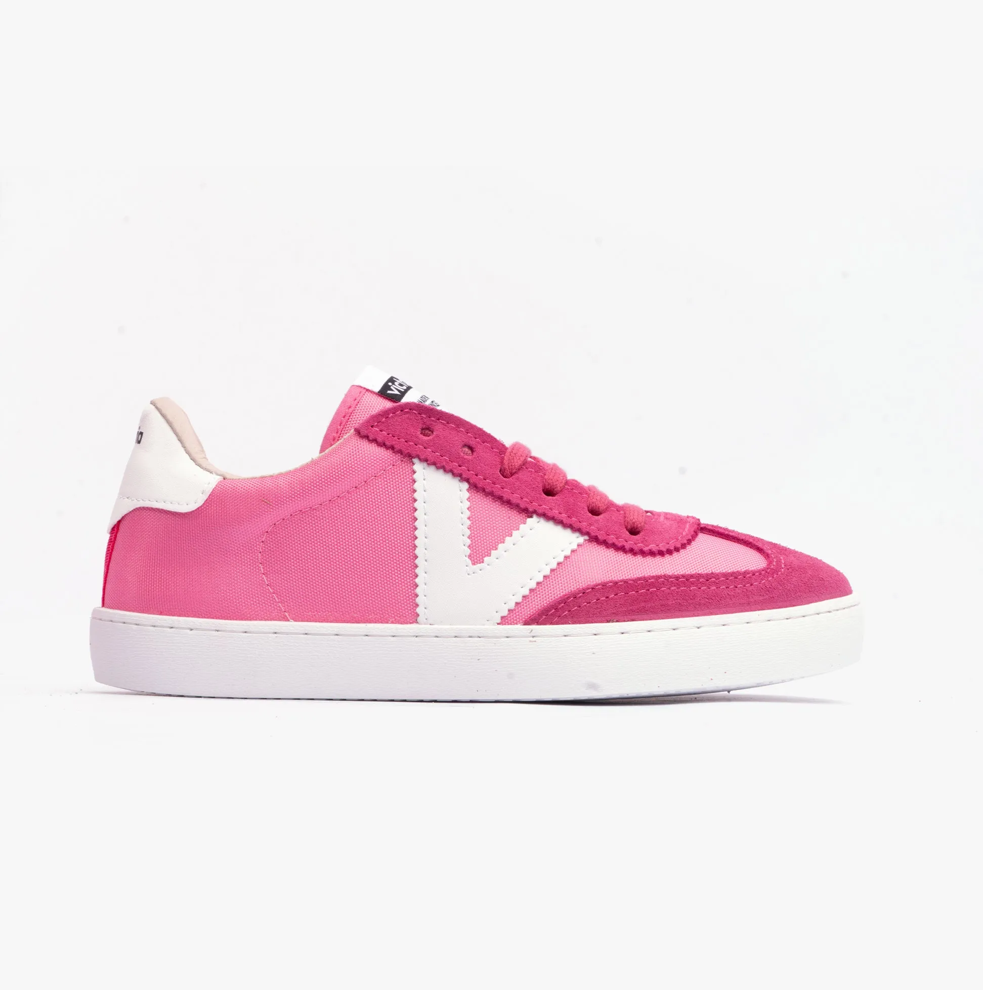 Victoria BERLIN SPLIT LEATHER & NYLON Womens Trainers Fucsia sold by Shuperb