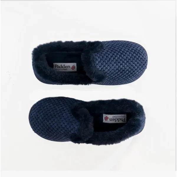 Padders MISHA Womens (EE Fit) Full Slippers Navy Popcorn sold by Shuperb product image thumbnail 2