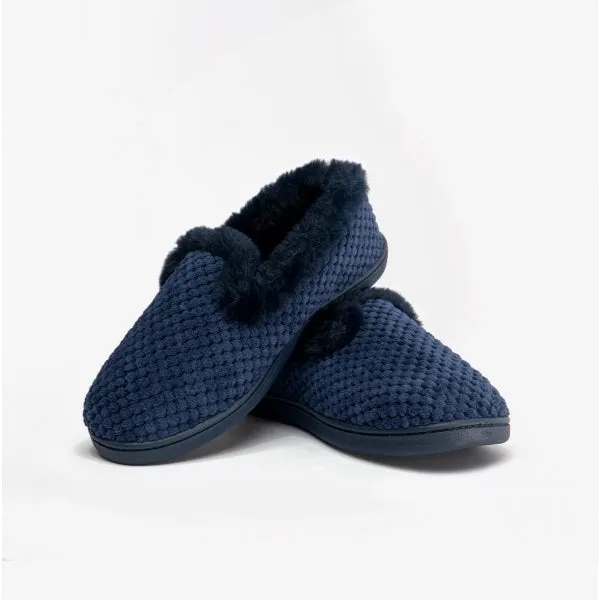 Padders MISHA Womens (EE Fit) Full Slippers Navy Popcorn sold by Shuperb product image thumbnail 3