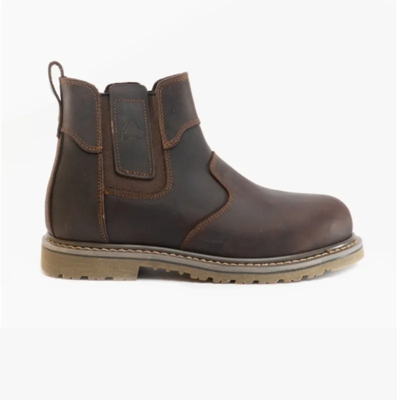 Amblers Safety FS165 Unisex Leather Dealer Safety Boots Brown sold by Shuperb