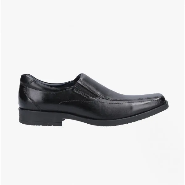 Hush Puppies BRODY Mens Leather Slip On Shoes Black sold by Shuperb