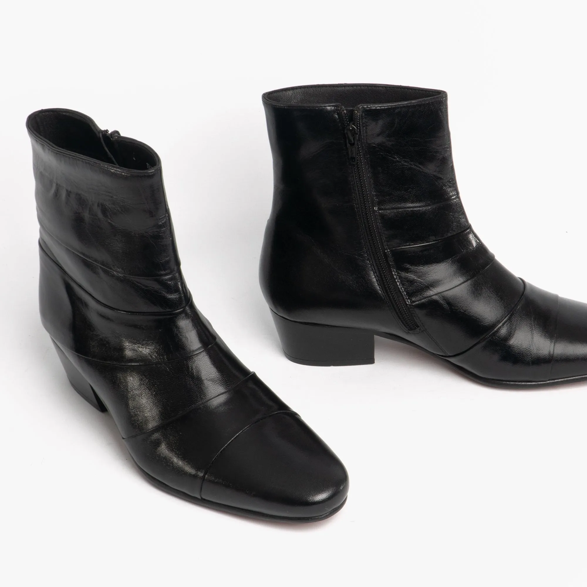 Club Cubano ANGELO ENRIQUE Mens Leather Cuban Heel Boots Black sold by Shuperb product image thumbnail 2