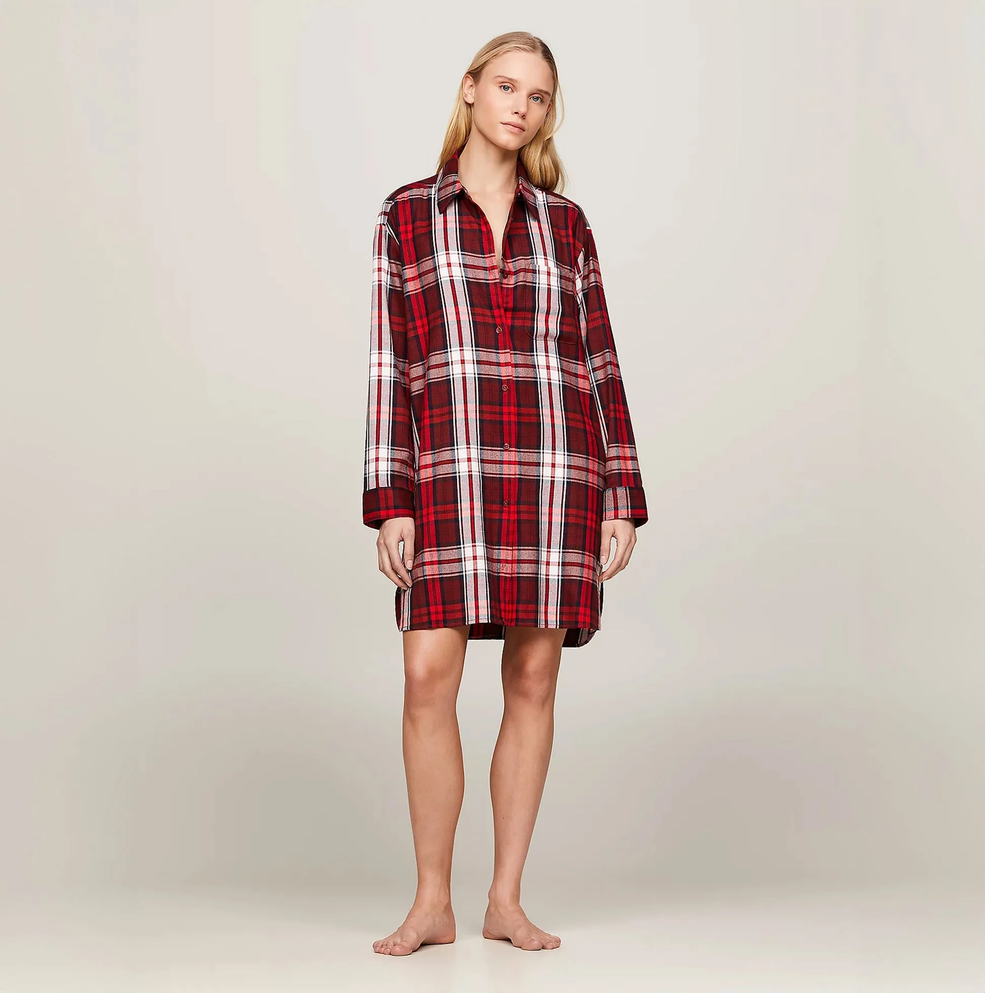 Tommy Hilfiger SHIRT NIGHTDRESS Womens Loungewear Women Apparel Plaid Red sold by Shuperb product image thumbnail 4