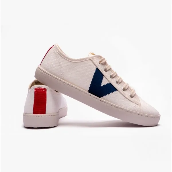 BERLIN ECO CONTRAST CANVAS Womens Trainers White/Blue sold by Shuperb product image thumbnail 5